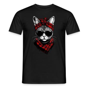 Cute Cat Mom Cat Lover Style - Men's T-Shirt - black - Front - AI Model Male 178 light (178cm)