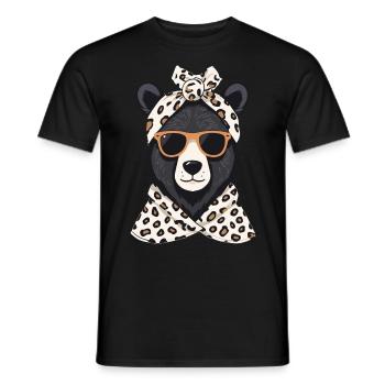 Drôle Maman Ours Mère Ours Ours Amoureux de l’Ours - T-shirt homme - noir - Devant - AI Model Male 178 light (178cm)