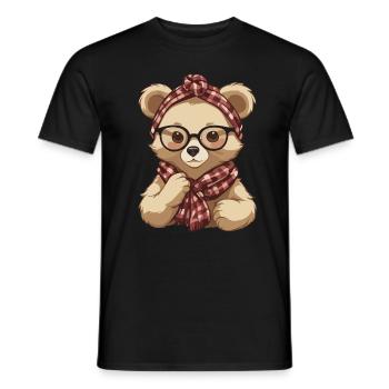 Drôle Maman Ours Mère Ours Ours Amoureux de l’Ours - T-shirt homme - noir - Devant - AI Model Male 178 light (178cm)