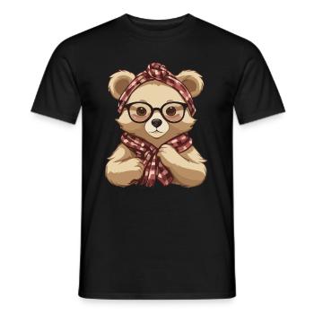 Funny Mama Bear Mother Bear Bear Lover - Men's T-Shirt - black - Front - AI Model Male 178 light (178cm)