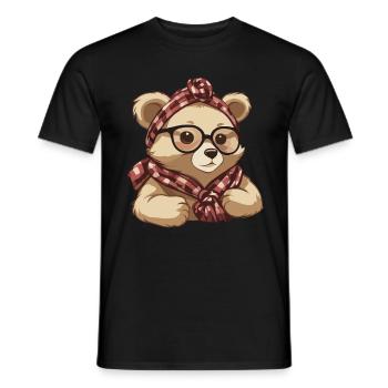 Funny Mama Bear Mother Bear Bear Lover - Men's T-Shirt - black - Front - AI Model Male 178 light (178cm)