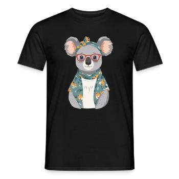 Funny Koala Mom Cute Mom Koala Bear - Men's T-Shirt - black - Front - AI Model Male 178 light (178cm)