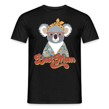 Lustige Koala Mutti Niedliche Mama Bär Liebhaber - Männer T-Shirt - Schwarz - Vorne - AI Model Male 178 light (178cm)