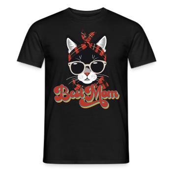 Meilleure Maman Chat Mignon Maman Élégant - T-shirt homme - noir - Devant - AI Model Male 178 light (178cm)