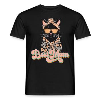 Meilleure Maman Chat Mignon Maman Élégant - T-shirt homme - noir - Devant - AI Model Male 178 light (178cm)