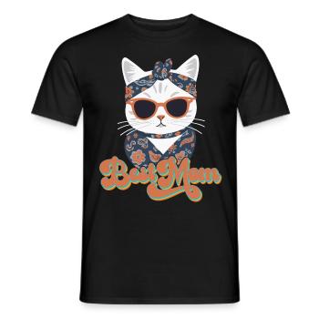 Meilleure Maman Chat Mignon Maman Élégant - T-shirt homme - noir - Devant - AI Model Male 178 light (178cm)