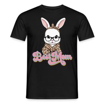 Mommy Bunny Cute Bunny Mom Cute Easter Bunny - Men's T-Shirt - black - Front - AI Model Male 178 light (178cm)