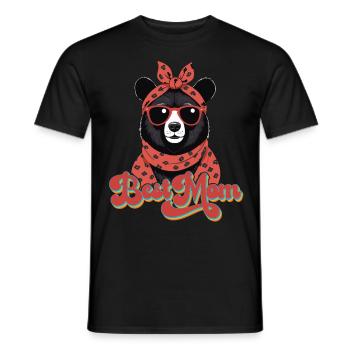 Best Mom Funny Mom Bear Mother's Day - Men's T-Shirt - black - Front - AI Model Male 178 light (178cm)