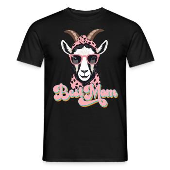 Best Mom Funny Mom Goat Perfect For Mother's Day - Men's T-Shirt - black - Front - AI Model Male 178 light (178cm)