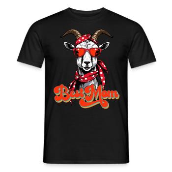 Best Mom Lustige Mama Ziege Perfekt Zum Muttertag - Männer T-Shirt - Schwarz - Vorne - AI Model Male 178 light (178cm)