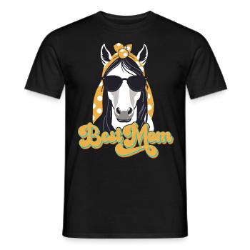 Meilleure Maman Amateurs De Chevaux Et De Filles De Cheval - T-shirt homme - noir - Devant - AI Model Male 178 light (178cm)