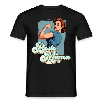 Best Mom Proud Mom Funny Mom Design - Men's T-Shirt - black - Front - AI Model Male 178 light (178cm)