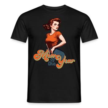 Mutter des Jahres Tolle Mama Stolze Beste - Männer T-Shirt - Schwarz - Vorne - AI Model Male 178 light (178cm)