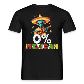 Alien No Mexican Funny Fiesta Saying - Men's T-Shirt - black - Front - AI Model Male 178 light (178cm)