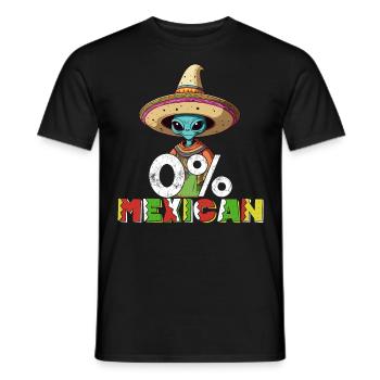 Alien No Mexican Drôle Fiesta Dicton - T-shirt homme - noir - Devant - AI Model Male 178 light (178cm)