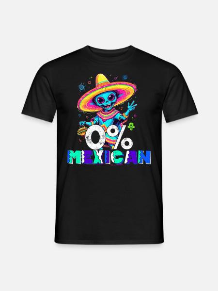 Lustiger Fiesta Spruch Kein Mexikaner Feiern - Männer T-Shirt - Schwarz