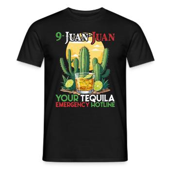 Funny Tequila Saying Cinco De Mayo Design - Men's T-Shirt - black - Front - AI Model Male 178 light (178cm)