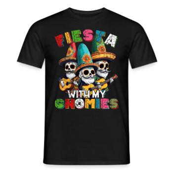 Drôle de fête des gnomes et mexicain - T-shirt homme - noir - Devant - AI Model Male 178 light (178cm)