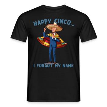 Drôle de président confus Fête mexicaine - T-shirt homme - noir - Devant - AI Model Male 178 light (178cm)