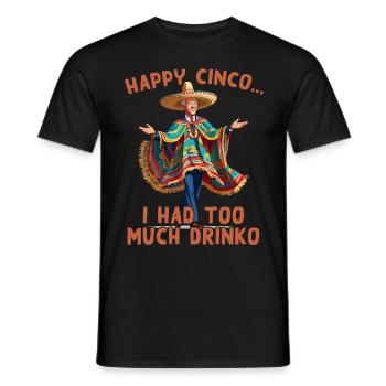 Drôle de président confus Fête mexicaine - T-shirt homme - noir - Devant - AI Model Male 178 light (178cm)