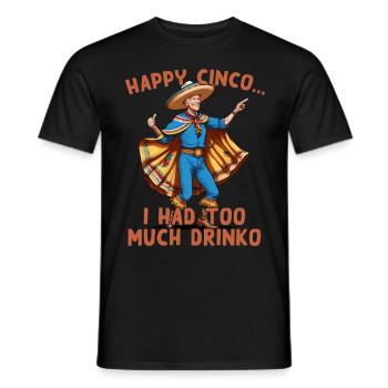 Drôle de président confus Fête mexicaine - T-shirt homme - noir - Devant - AI Model Male 178 light (178cm)