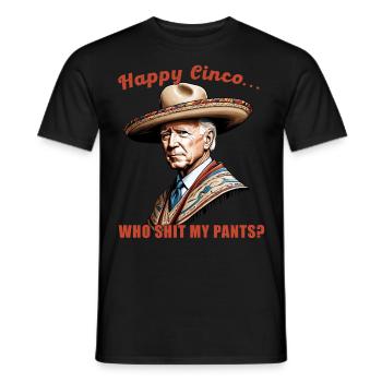 Drôle Confus Président Mexicain Amusant - T-shirt homme - noir - Devant - AI Model Male 178 light (178cm)