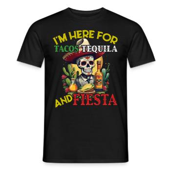 Drôle de Fiesta Dicton Cinco De Mayo Taco Design - T-shirt homme - noir - Devant - AI Model Male 178 light (178cm)