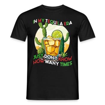Funny Tequila Era Cinco De Mayo Iconic - Men's T-Shirt - black - Front - AI Model Male 178 light (178cm)