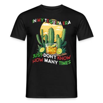 Funny Tequila Era Cinco De Mayo Iconic - Men's T-Shirt - black - Front - AI Model Male 178 light (178cm)