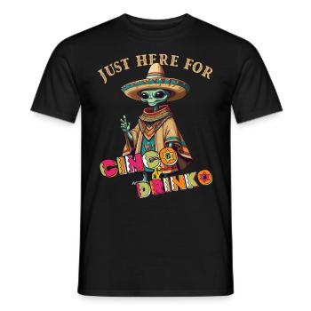 Fiesta Alien Spruch Lustiger Cinco De Mayo Feier - Männer T-Shirt - Schwarz - Vorne - AI Model Male 178 light (178cm)