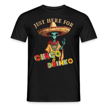 Fiesta Alien Spruch Mexikanischer Feiertag - Männer T-Shirt - Schwarz - Vorne - AI Model Male 178 light (178cm)