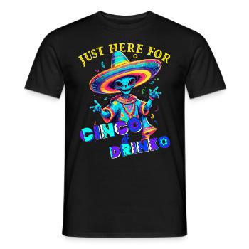 Lustiger Fiesta Alien Mexikanischer Feiertag - Männer T-Shirt - Schwarz - Vorne - AI Model Male 178 light (178cm)