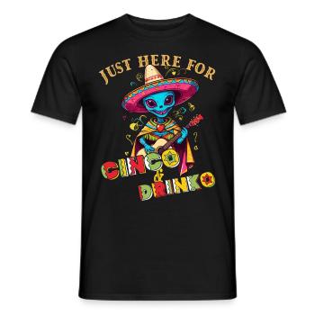Fiesta Alien Spruch Lustiger Mexikanischer - Männer T-Shirt - Schwarz - Vorne - AI Model Male 178 light (178cm)
