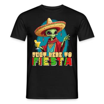 Fête mexicaine de la fête extraterrestre amusante - T-shirt homme - noir - Devant - AI Model Male 178 light (178cm)