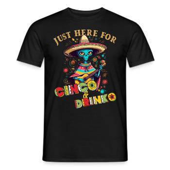 Fiesta Alien Spruch Lustiger Cinco de Mayo - Männer T-Shirt - Schwarz - Vorne - AI Model Male 178 light (178cm)