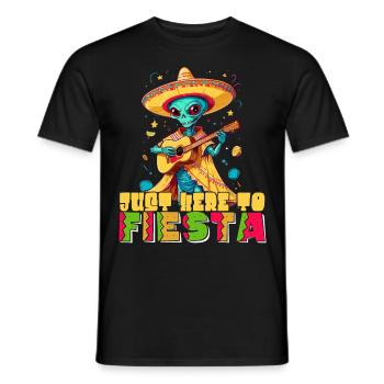 Hier voor Fiesta grappig zeggen Mexicaans - Heren T-shirt - zwart - Voor - AI Model Male 178 light (178cm)
