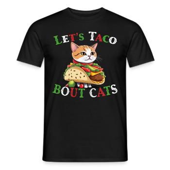 Taco Cat Saying Cinco De Mayo Fiesta - Men's T-Shirt - black - Front - AI Model Male 178 light (178cm)