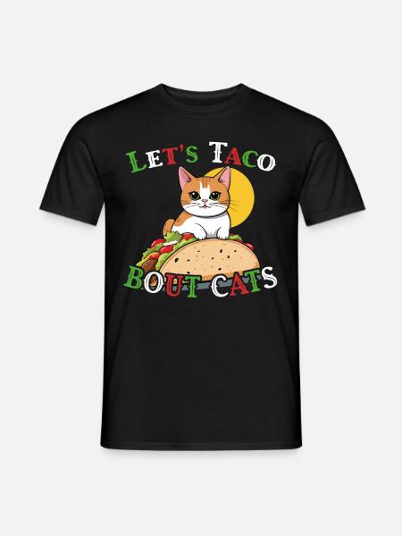 Lustige Taco Katze Cinco De Mayo Mexikanisch - Männer T-Shirt - Schwarz