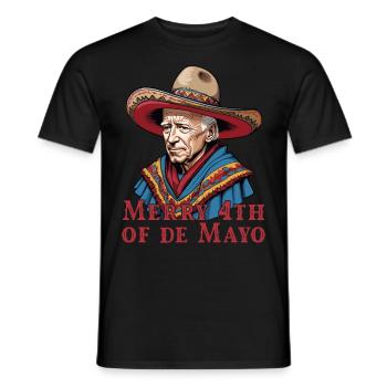 Drôle de président confus Fête mexicaine - T-shirt homme - noir - Devant - AI Model Male 178 light (178cm)