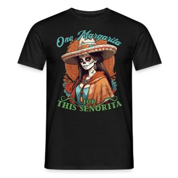 Drôle de Margarita Disant Cinco De Mayo Design - T-shirt homme - noir - Devant - AI Model Male 178 light (178cm)