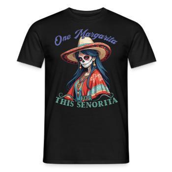 Señorita a besoin du design de Margarita Cinco de Mayo - T-shirt homme - noir - Devant - AI Model Male 178 light (178cm)