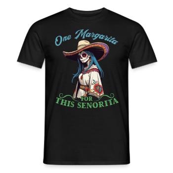 Senorita a besoin d’un design amusant de Margarita - T-shirt homme - noir - Devant - AI Model Male 178 light (178cm)