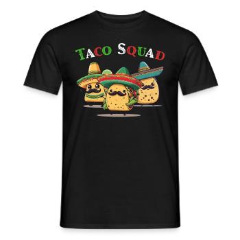 Funny Taco Squad Cinco De Mayo Mexican - Men's T-Shirt - black - Front - AI Model Male 178 light (178cm)