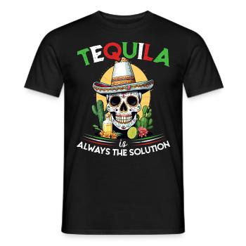 Lustiger Tequila Spruch Cinco De Mayo Design - Männer T-Shirt - Schwarz - Vorne - AI Model Male 178 light (178cm)