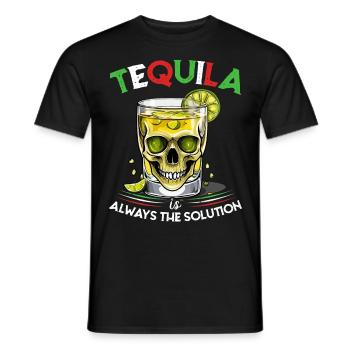 Lustiger Tequila Spruch Cinco De Mayo Mexiko - Männer T-Shirt - Schwarz - Vorne - AI Model Male 178 light (178cm)