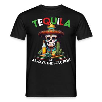 Lustiger Tequila Spruch Cinco De Mayo Mexiko - Männer T-Shirt - Schwarz - Vorne - AI Model Male 178 light (178cm)