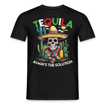 Lustiger Tequila Spruch Cinco De Mayo Mexiko - Männer T-Shirt - Schwarz - Vorne - AI Model Male 178 light (178cm)