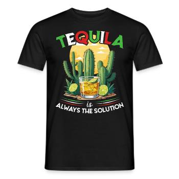Lustiger Tequila Spruch Cinco de Mayo Mexiko - Männer T-Shirt - Schwarz - Vorne - AI Model Male 178 light (178cm)