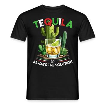 Funny Tequila Saying Cinco De Mayo Design - Men's T-Shirt - black - Front - AI Model Male 178 light (178cm)