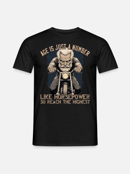 Lustiger Biker Opa Vintage Motorrad Retro Style - Mænd T-shirt - sort